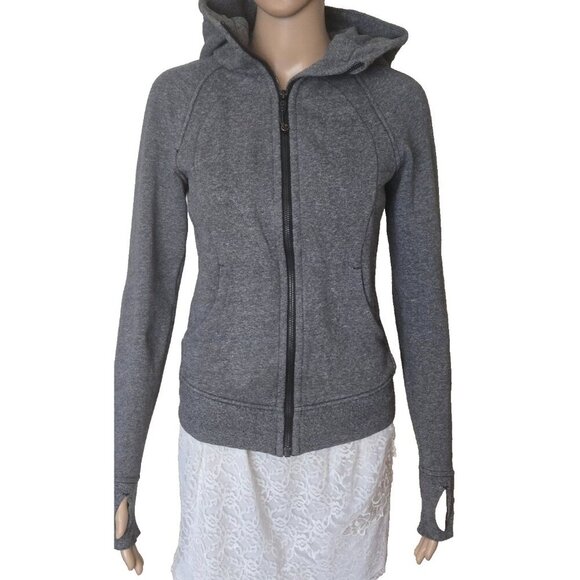 Lululemon Scuba Hoodie Light Cotton Fleece gray size 2 - Picture 4 of 7